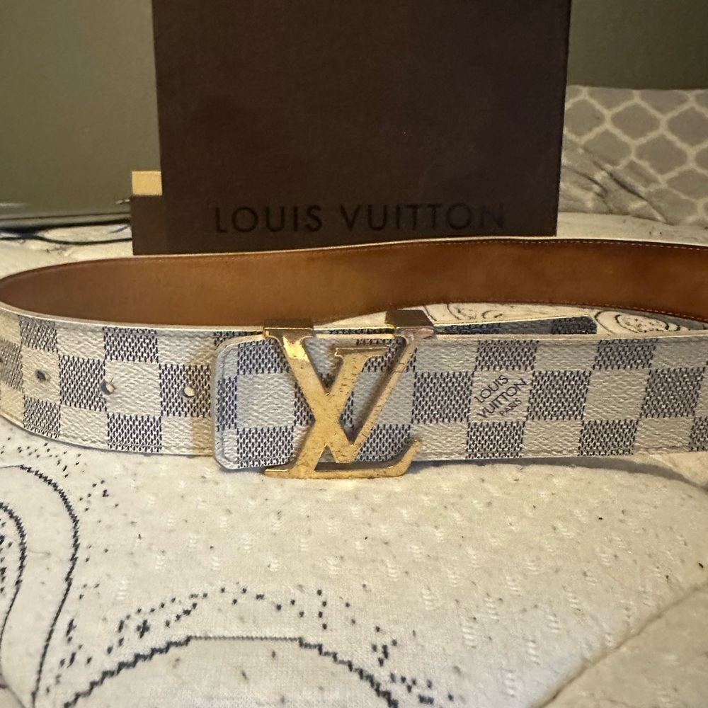 Louis vuttion azul Damier belt